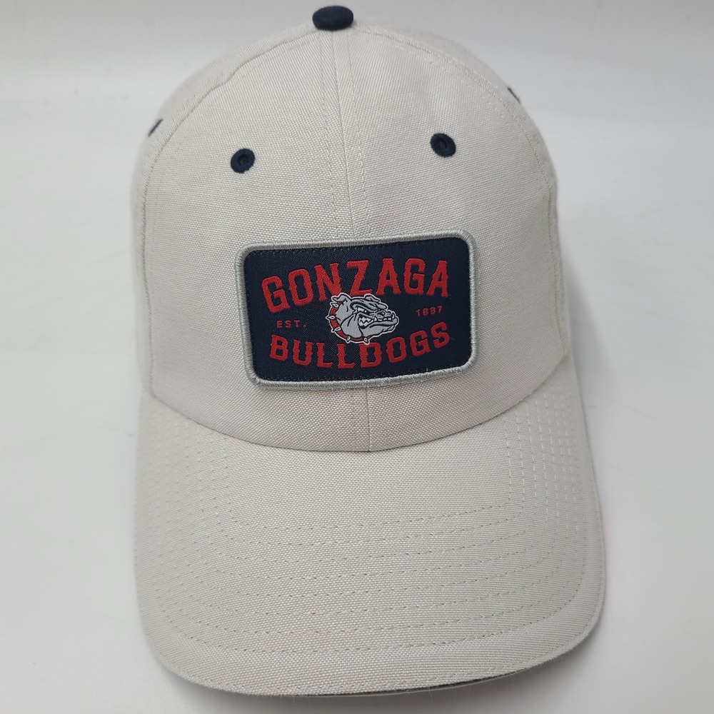 Gonzaga Bulldogs Hat Strapback Captivating Beige Blue Red NCAA University Logo